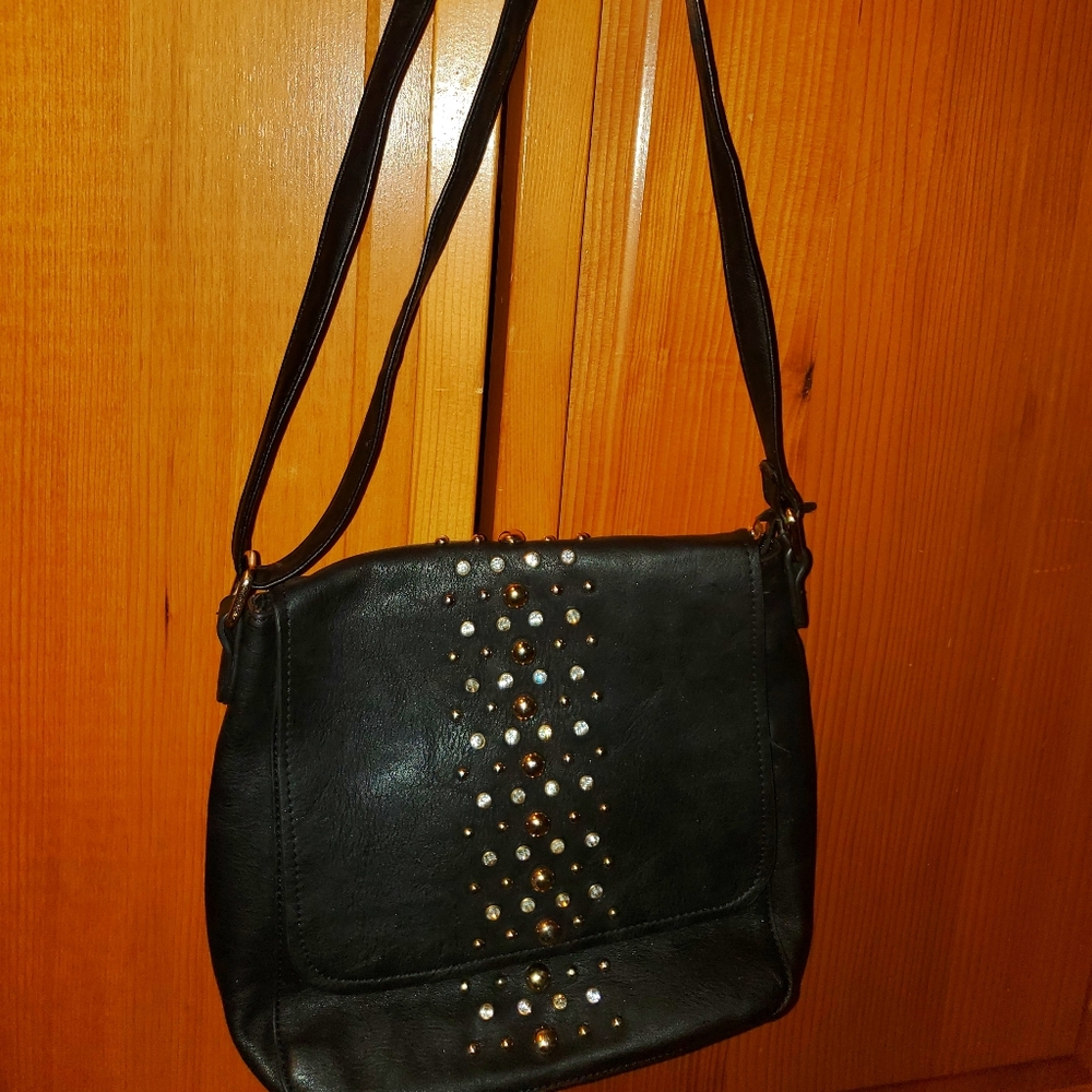 Vegan leather studded purse